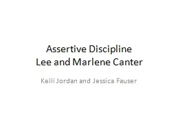 Assertive Discipline Lee and Marlene Canter