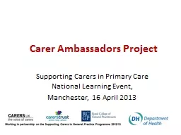 Carer Ambassadors Project