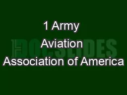 1 Army Aviation Association of America