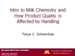 Intro to Milk Chemistry and How Product Quality is Affected by Handling