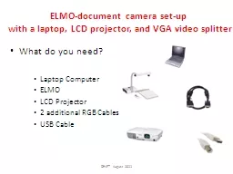 ELMO-document camera set-up