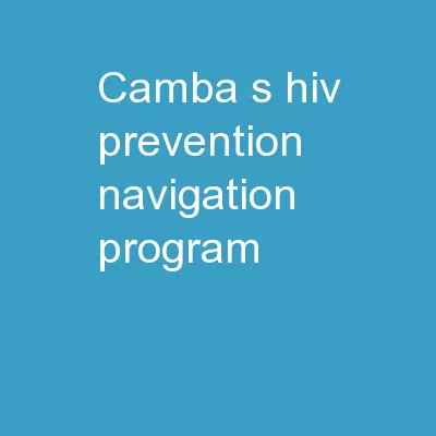 CAMBA’s HIV Prevention Navigation Program