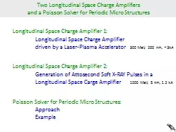 Two Longitudinal Space Charge Amplifiers