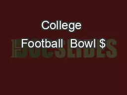 College Football  Bowl $