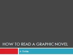 How to Read a graphic novel