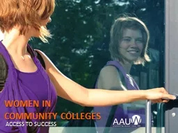 WOMEN IN  COMMUNITY COLLEGES