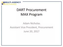 DART Procurement MAX Program