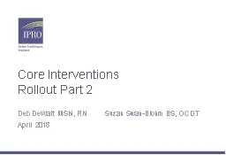 Core Interventions  Rollout Part 2