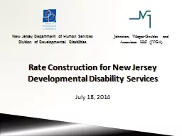 Rate  Construction for New Jersey Developmental