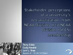 Stakeholder perceptions of a university’s reclassification from NCAA Division II to