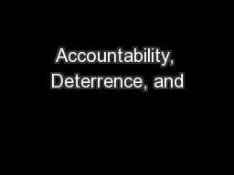 Accountability, Deterrence, and