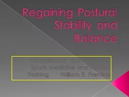 Regaining Postural Stability and Balance