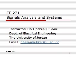 EE  221 Signals Analysis and Systems