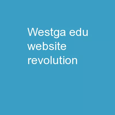 westga.edu  Website Revolution