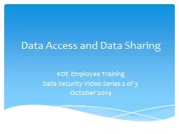 Data Access and Data Sharing