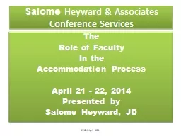 Salome   Heyward & Associates Conference Services