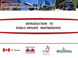 PPP Canada INTRODUCTION TO