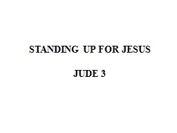 STANDING UP FOR JESUS JUDE 3