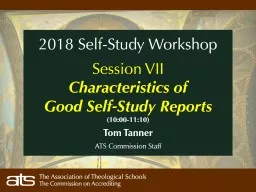 2018 Self-Study Workshop