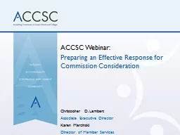 ACCSC Webinar: Preparing