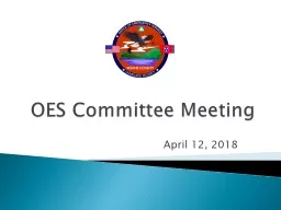 OES Committee Meeting July 12, 2018