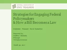 Strategies for Engaging Federal Policymakers