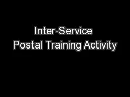 Inter-Service Postal Training Activity