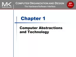 Chapter 1 Computer Abstractions and Technology