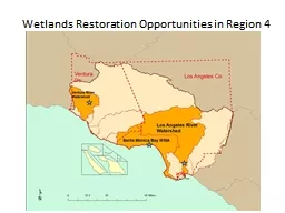 Wetlands Restoration Opportunities in Region 4