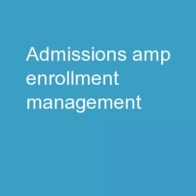 Admissions & Enrollment Management