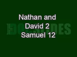 Nathan and David 2 Samuel 12