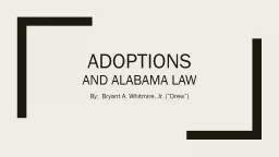 Adoptions and Alabama Law