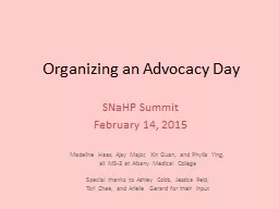 Organizing an Advocacy Day