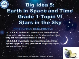 Big  Idea 5:  Earth in Space and