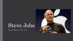Steve Jobs James Mateo, GRA 1111