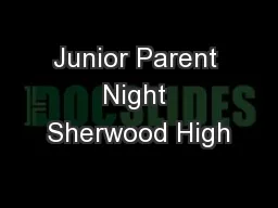Junior Parent Night Sherwood High