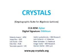 CRYSTALS   ( Cry ptographic