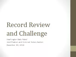 Record Review  and Challenge