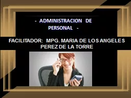 -  ADMINISTRACION DE PERSONAL  -