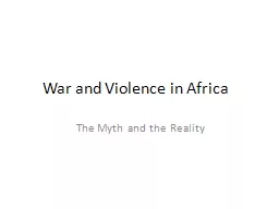 War and Violence in Africa