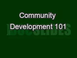 Community Development 101