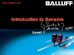Introduction to Sensors Level I