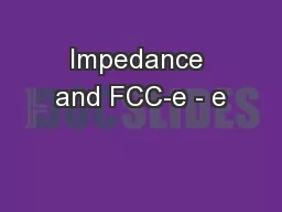 Impedance and FCC-e - e