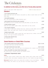 In addition to this menu we offer lots of lovely d ail