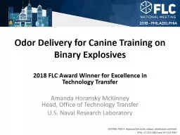 2018 FLC Award Winner for Excellence in Technology Transfer