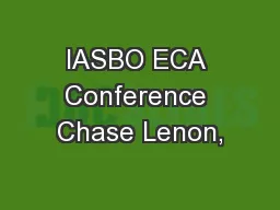 IASBO ECA Conference Chase Lenon,