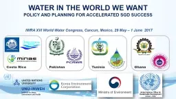 WATER IN THE WORLD WE WANT