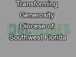 Transforming Generosity Diocese of Southwest Florida