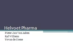 Helvoet  Pharma 	 Pieter-Jan Van Aeken