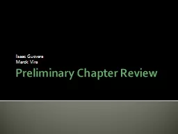 Preliminary Chapter Review